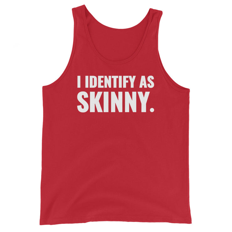 I Identify As Skinny. Red Men's Tank Top