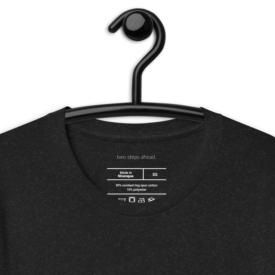 Two Steps Ahead. Embroidered Unisex T-shirt