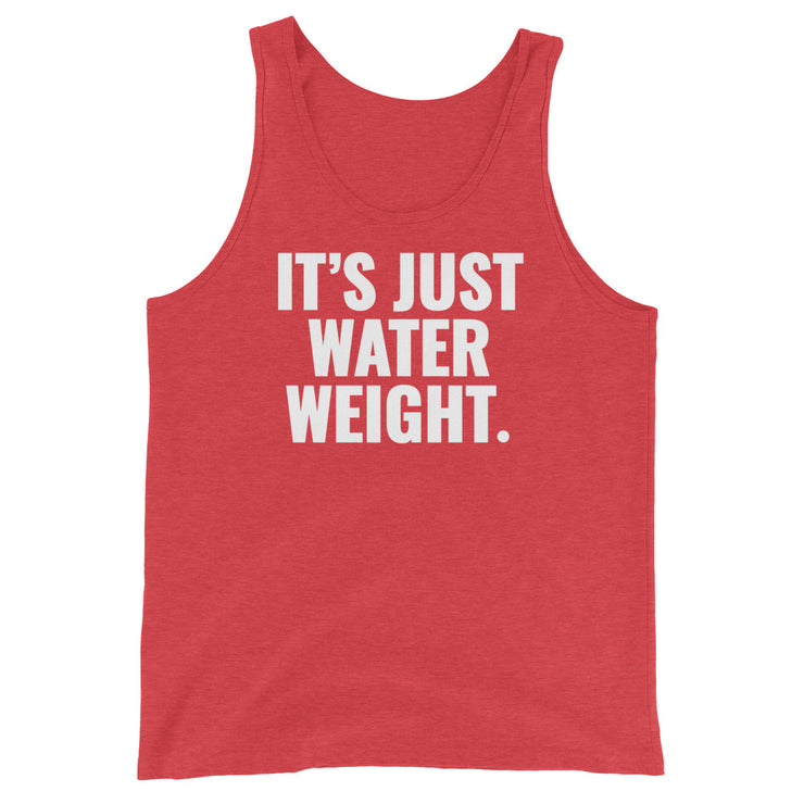 It's Just Water Weight. Red Triblend Men's Tank Top