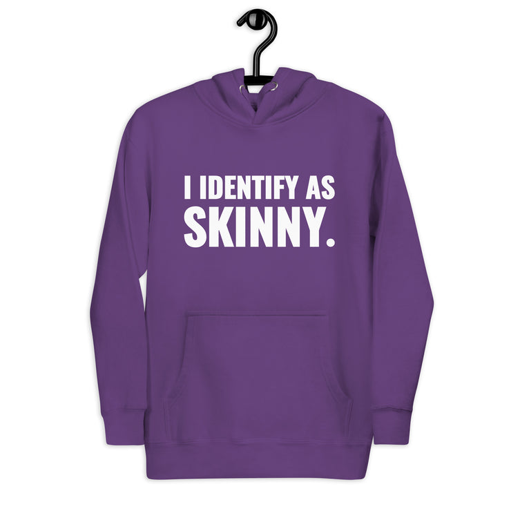 I Identify As Skinny. Purple Hoodie